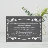 アイボリーフローリッシュシャルボード卒業招待状 招待状 (スタンド正面)