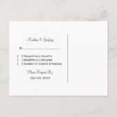 アイボリーフローリッシュシャルボードRSVPポストカード インビテーションポストカード (裏面)