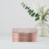 アイボリーブラシパール銅鋼銀グリッターVIP 名刺 (スタンド正面)