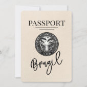 アイボリーブラジルのパスポート日付の保存 セーブザデート (正面)