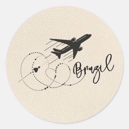 アイボリーブラジル旅券 ラウンドシール (正面)
