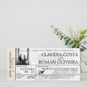 アイボリーブラジ結婚ルの搭乗券招待状 (スタンド正面)