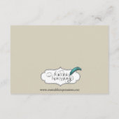 アイボリーブラックと金ゴールドダマスクの結婚式の指示 エンクロージャーカード (裏面)