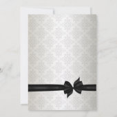 アイボリーブラックタイダマスクウェディング招待状 招待状 (裏面)