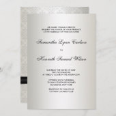 アイボリーブラックタイダマスクウェディング招待状 招待状 (正面/裏面)