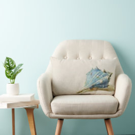 アイボリーブルービーチハウスヴィンテージシーシェル ランバークッション