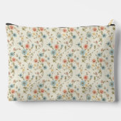 アイボリーブルー赤面ロマンチックフローラ結婚披露宴 アクセサリーポーチ (裏面)