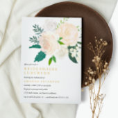 アイボリーブーケフローラブリデスメイドランチョー結婚ズ 招待状