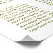 アイボリーブーケ結婚フローラの座席表 ポスター (角)