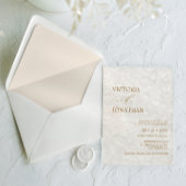 アイボリーベエレガントイシンプルジ結婚ズ アクリル招待状