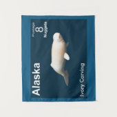 アイボリーベルーガ – アラスカ送料 タペストリー (正面)