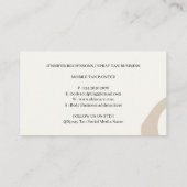 アイボリーベージュハンズムーンエナジーヒーリング 名刺 (裏面)