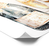 アイボリーベージュボホーシップショップホレイウェルカムサイン ポスター (角)