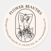 アイボリーベージュ美しいフェミニンウーマンタンニング体 ラウンドシール (正面)