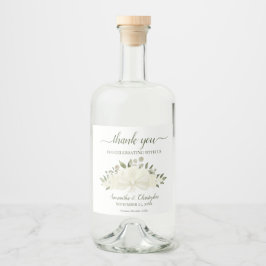 アイボリーホワイトウォーター結婚カラーブーケ リキュールボトルラベル