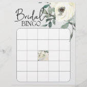 アイボリーホワイトウォーター色フローラブライダルシャワービンゴ (正面)
