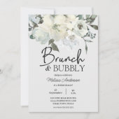 アイボリーホワイトウォーター色フローラブライダルシャワーブランチ (正面)