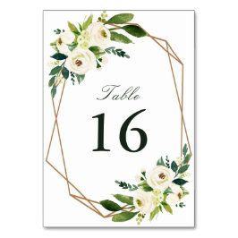 アイボリーホワイトウォーター色フローラ幾何結婚型 テーブルナンバー