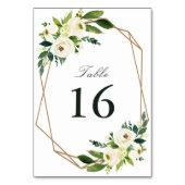 アイボリーホワイトウォーター色フローラ幾何結婚型 テーブルナンバー (正面)