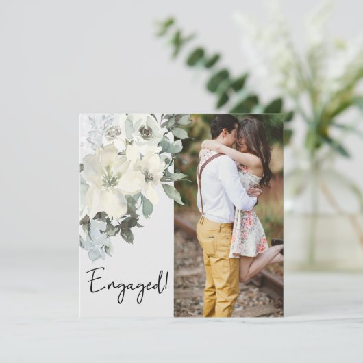 アイボリーホワイトウォーター色フローラ追加フォト婚約 (スタンド正面)