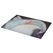 アイボリーホワイトオーキッドと薄紫レモンハウス カッティングボード (角)