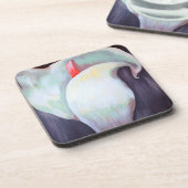 アイボリーホワイトオーキッドと薄紫レモンハウス コースター (左側)