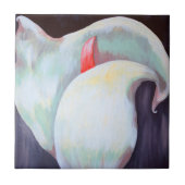 アイボリーホワイトオーキッドと薄紫レモンハウス タイル (正面)