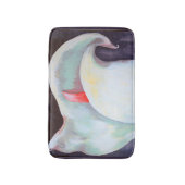 アイボリーホワイトオーキッドと薄紫レモンハウス バスマット (正面縦)