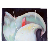 アイボリーホワイトオーキッドと薄紫レモンハウス ラージペーパーバッグ (裏面)