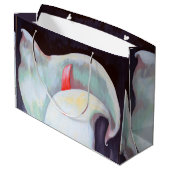 アイボリーホワイトオーキッドと薄紫レモンハウス ラージペーパーバッグ (裏面アングル)