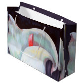 アイボリーホワイトオーキッドと薄紫レモンハウス ラージペーパーバッグ (正面アングル)