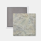 アイボリーホワイトスネークスキン冷凍機磁石スクエア マグネット (正面/裏面)