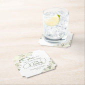 アイボリーホワイトフローラが飲み物を飲結婚まない ペーパーコースター (インサイチュ)