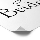 アイボリーホワイトフローラエレガント開花ブライダルシャワー ポスター (角)