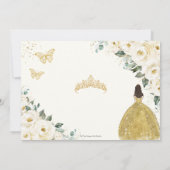 アイボリーホワイトフローラキンセアニェラスウィート16プリンセス セーブザデート (裏面)