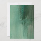 アイボリーホワイトフローラグリーン結婚ズカップルシャワー 招待状 (裏面)