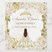 アイボリーホワイトフローラプリンセス金ゴールドアーチキンセアニェラ ワインラベル (シングルラベル)