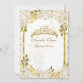アイボリーホワイトフローラプリンセス金ゴールドアーチキンセアニェラ 招待状 (裏面)