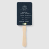 アイボリーホワイトフローラ幾何学結婚計画 ハンドファン (裏面)