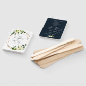 アイボリーホワイトフローラ幾何学結婚計画 ハンドファン (組立なし)