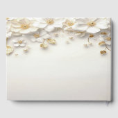 アイボリーホワイトフローラ離れ金ゴールドゲストブック ゲストブック (裏面)