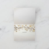 アイボリーホワイトフローラ離れ金ゴールドサンキューカード サンキューカード (内部)