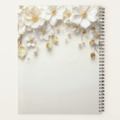 アイボリーホワイトフローラ離れ金ゴールドプランナー プランナー手帳 (裏面)