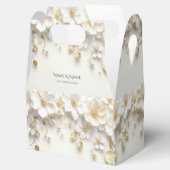 アイボリーホワイトフローラ離れ金ゴールド優先ボックス フェイバーボックス (オープン)