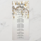 アイボリーホワイトフローラ離れ金ゴールド結婚式 プログラム (裏面)