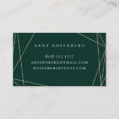 アイボリーホワイトプラムパープルフローラエメラルド 名刺 (裏面)