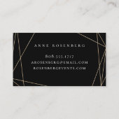 アイボリーホワイトプラムパープルフローラブラック 名刺 (裏面)