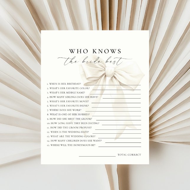 アイボリーホワイトボウ新婦のゲームを知っ最高のている (クリエイターアップロード済み)