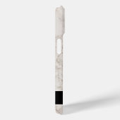 アイボリーホワイトポリッシュ大理石名付き Case-Mate iPhoneケース (裏面 / 右)