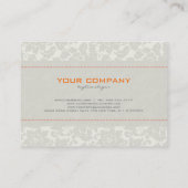 アイボリーホワイトモノトーンヴィンテージフローラマスク 名刺 (裏面)